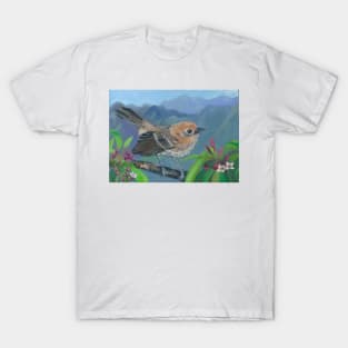 Elepaio Bird in a Sandalwood Tree T-Shirt